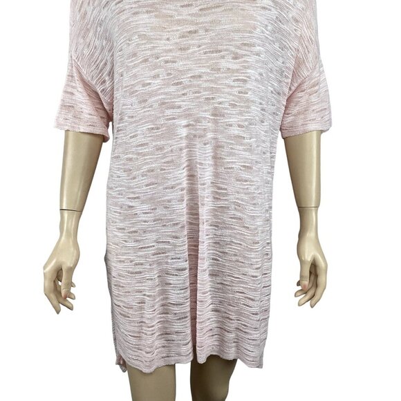 Pure Jill Pink Knit Tunic Sweater‎ Lightweight & Breathable Size Medium - Picture 8 of 8